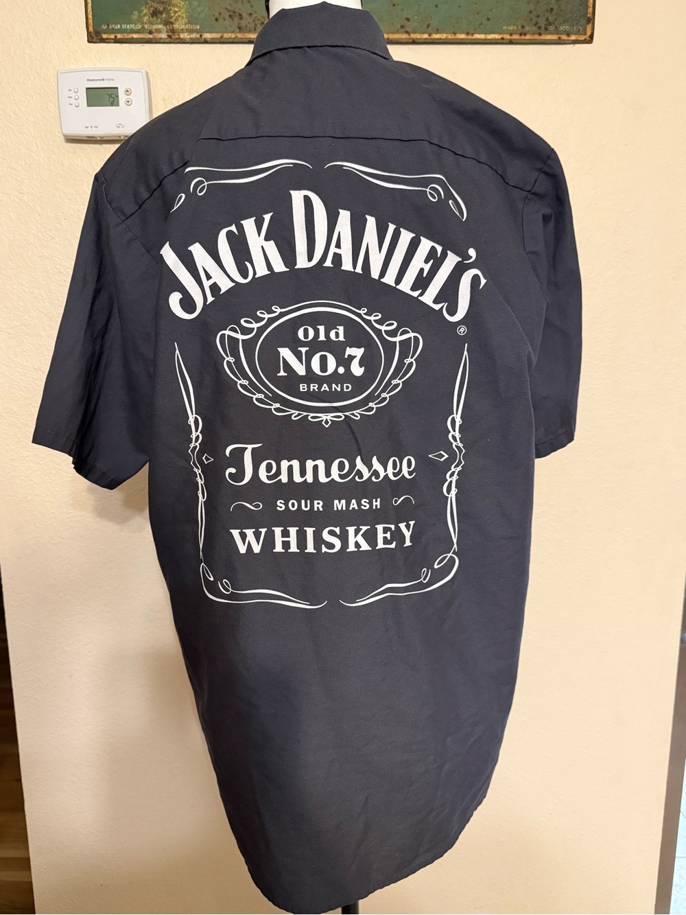 Vintage Jack Daniel’s men’s short sleeve button up Red Kap large collared shirt